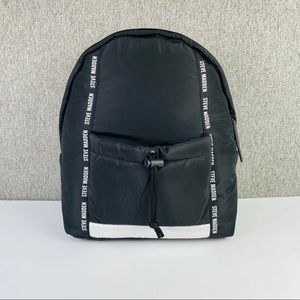 Steve Madden Women’s Black White Perth Nylon Backpack With Accessory Pouch NWT